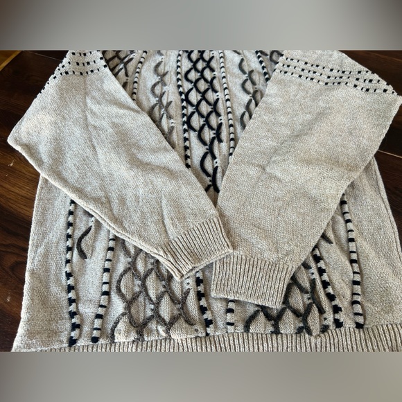 Protege Collection Sweater Men’s Big Tall Sz 2XLT Knit Beige 3D Vintage 90’s Y2K - Picture 5 of 9